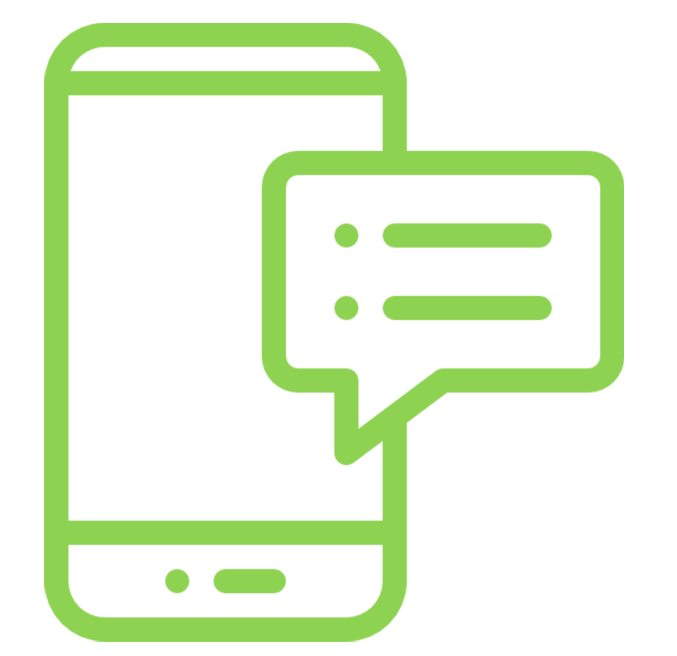 Celular con diálogo